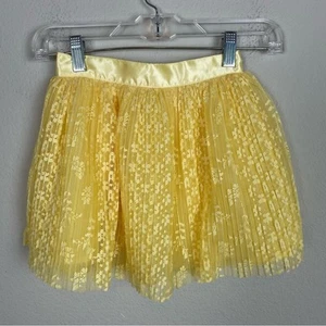 Juno Valentine x Janie & Jack Yellow Lace Full Skirt 6 - Picture 1 of 4