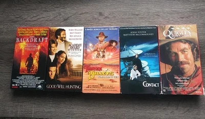 Lot Backdraft VHS Contact Good Will Hunting Tom Selleck Quigley Down Under Vtg - Image 1 of 2