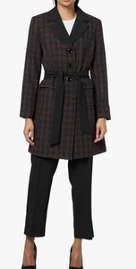 LESUIT PANT SUIT /SIZE 18/INSEAM 29/NEW W TAG/RETAIL$240/BLAZER LINED/BROWN/blk - Picture 1 of 2