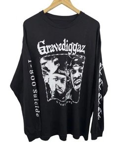 Vintage Gravediggaz Wu Tang 6 Feet Deep Longsleeve Rap Tee Shirt Sz XL RARE - Picture 1 of 8