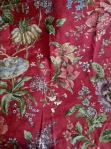 Waverly Fabric Rare 3 Pcs Floral Cotton Carriage House Rose B2G2 FREE IN FABRICS - Picture 1 of 3