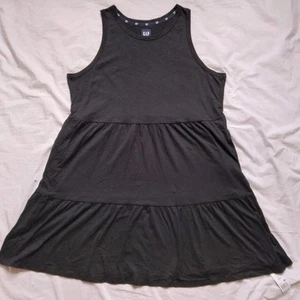 GAP Tank Dress Black Sleeveless Tiered Relaxed Fit Casual Womens XL - Picture 1 of 9