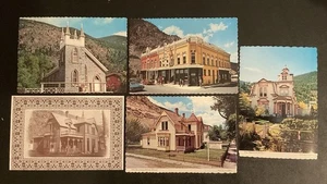 Lot (5) Vintage Maxwell House Church Bowman White Postcard Georgetown Colorado - Picture 1 of 2