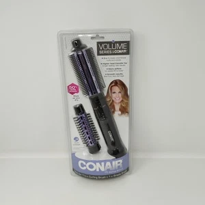 Spazzola Conair serie Volume aria calda 1,5" arricciacapelli e setole 1" viola NUOVA - Foto 1 di 5
