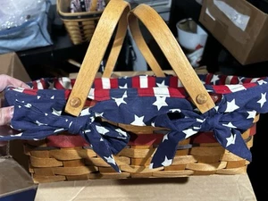 Longaberger 1992 All American Small Market Basket Stars & Stripes Liner Divider - Picture 1 of 6