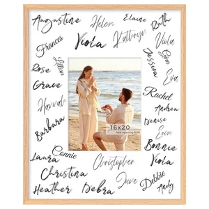 16x20 Signature Picture Frame with 8x10 White Mat – Wedding Guest Book Altern... - Picture 1 of 7
