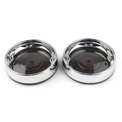 Biseles de señal de giro rojo cubierta de lente y anillos de ajuste gris ajuste Harley Touring Road King Foto 1 de 4