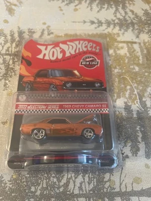 Hot Wheels ~ RLC 2022 sELECTIONS ~ 1969 Chevy Camaro SS ~ Naranja ~ con Protector Foto 1 de 4