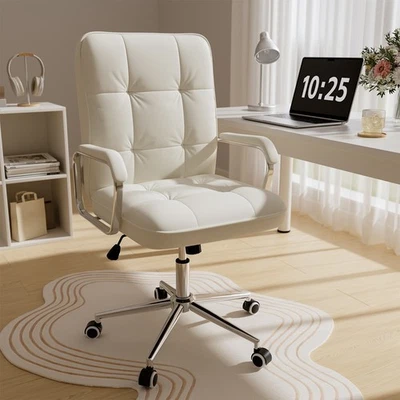 Ergonomic Office Chair PU Leather Desk Chair with Armrests Adjustable Chair - Image 1 of 3