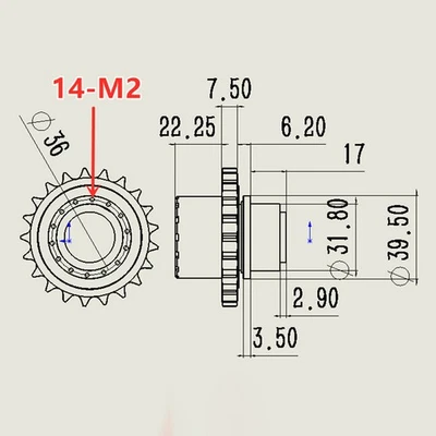 Brushless Drive Wheel Power Walking fit for RC Model Hydraulic Excavator Part - Image 1 of 4