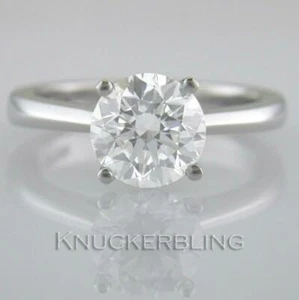 Diamant Solitär Ring 1,70ct Brillant zertifiziert H Exc Exc 18ct Weißgold - Bild 1 von 1