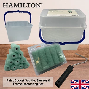 Hamilton Paint Scuttle Bucket Lid Handle 4" Roller Sleeves Frame Decorating DIY - Picture 1 of 12