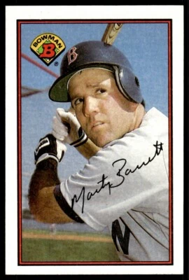 1989 Bowman Baseball Card Marty Barrett A Boston Red Sox #28 - Image 1 of 2