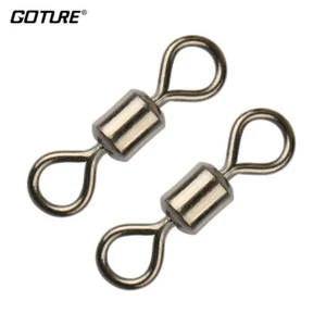 200pcs Rolling Swivel Size #8 #6 #4 #2 Solid Ring Swivel Sea Rock Lure Connector - Picture 1 of 6