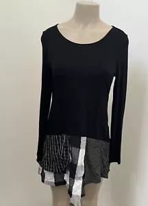 Top Alembika nero donna made in Israel manica lunga taglia M. Nuovo con etichette - Foto 1 di 7