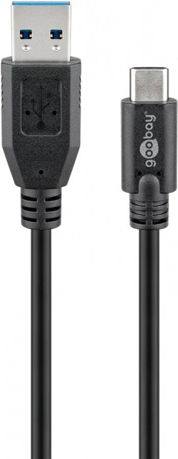 Sync & Charge Super Speed USB-C™ auf USB A 3.0 Ladekabel, schwarz, 3 m - Bild 1 von 1