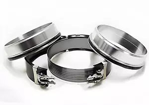OBX ALUMINUM PEGASUS TURBO CLAMSHELL CLAMP 3.5 Wiggins Clamps Black - Picture 1 of 3