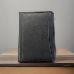 Padfolio Business Leather Portfolio Zippered Notebook Binder Office Organizer - Picture 1 of 6