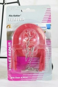 Flapper with Chain and Hook for Toilet Repair Fits Kohler Flapper C5622 TF - Picture 1 of 5