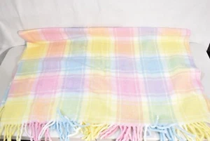 Manta bebé pastel Tennessee Woolen Mills vintage - Imagen 1 de 4