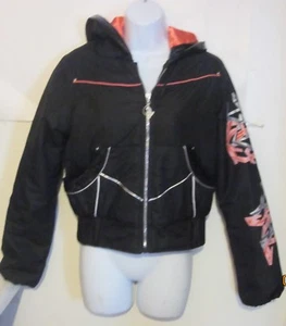 Baby Phat Niñas talla M Mediano Negro Melocotón Abrigo j239 - Imagen 1 de 4