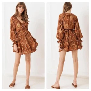 NWT Spell & The Gypsy Aurora Wrap Mini Dress Sz XS - Picture 1 of 9