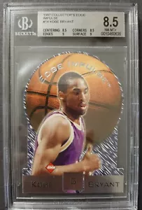 KOBE BRYANT ROOKIE 1997 COLLECTORS EDGE IMPULSE BECKETT 8.5 NM - MINT+!! ERROR!! - Picture 1 of 3