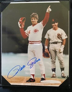 Pete Rose Limited Edition Signed 8x10 Photo SBG Global Padded Folder COA - Picture 1 of 4