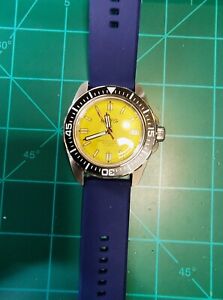 Vostok Amphibia yellow dial Dive  watch. Steel Band Included. Very Nice!