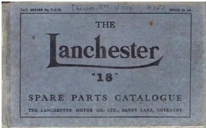 LANCHESTER EIGHTEEN CHASSIS 1934-35 ORIGINAL FACTORY PARTS CATALOGUE - Picture 1 of 1