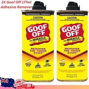 2X Goof Off Adhesive Remover 177 ml. Gum Oil Wax Glue Lipstick Pen cleaner - Picture 1 of 3