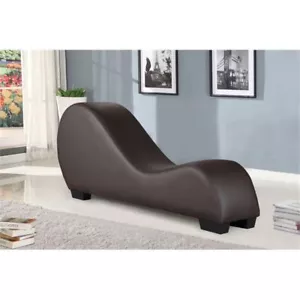 Kingway Furniture Kolar Faux Leather Yoga Chaise Lounge Chair, Relaxation, - Picture 1 of 8