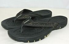 HobiBear Hr5061 Flip Flop Sport Thong Sandals Black/Tan Size 46 Eu / 12 Us