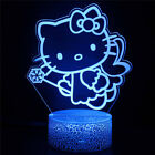 Hello Kitty Led Night Light Remote Control Bedroom Table Lamp 16 Colour Change