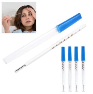 Medical Mercurial Glass Thermometer Clinical Measurement Device For Baby Adult 