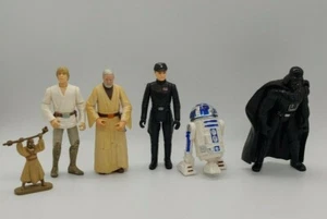 Star Wars Action Figure Lot Vader Luke Imperial Commander Obi-Wan Kenobi R2D2 - Bild 1 von 10