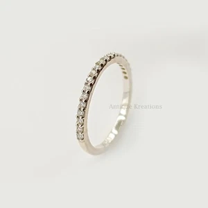 Classic Diamond Band 925 Sterling Silver Effortless Sophistication & Brilliance - Picture 1 of 5