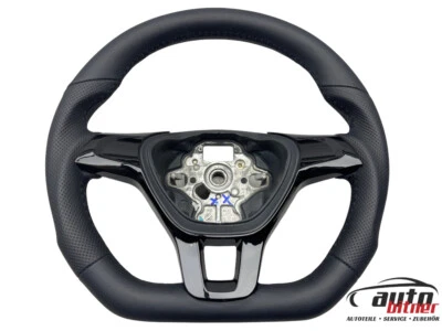 Tuning Sport Lenkrad Leder Lederlenkrad Vw T6 Transporter Caravelle ABGEFLACHT - Bild 1 von 3