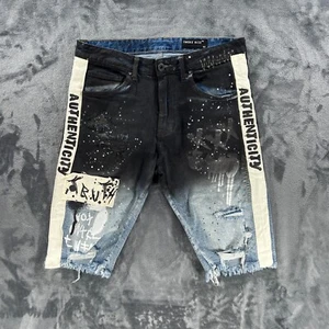 Smoke Rise Distressed Painted Denim Shorts Herren 32 Skate Streetwear Punk Grunge - Bild 1 von 12