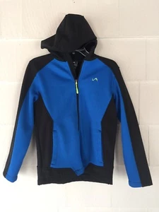 Vertical'9 Blue and Black Full Zip Hooded "Track" Jacket Size Youth L 12-14 NICE - Picture 1 of 9