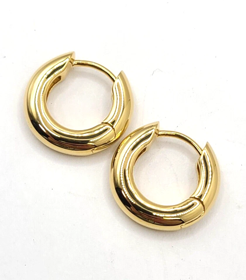 Auténticos Pendientes Argolla Redondos PANDORA Essence Chapados en Oro 14K 263320C00 Foto 1 de 4