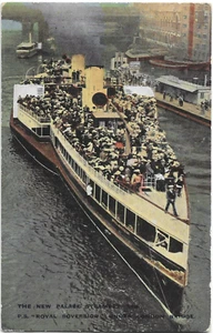NEW PALACE STEAMERS PADDLE STEAMSHIP ROYAL SOVEREIGN LONDON BRIDGE Postcard A06 - Picture 1 of 2