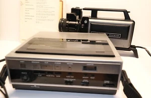Vintage 1982 GE General Electric Newvicon Video Camera/VCR with Case - Picture 1 of 13