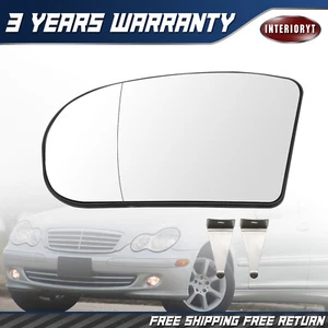 Left Side Mirror Heated Glass Base For Mercedes E/C Class W211 W203 01-07 Drive - Picture 1 of 10
