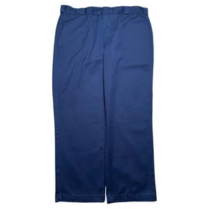 Dickies Twill Work Pants Loose Fit Navy Blue Men's Size 42X30 Used Flaw - Picture 1 of 7