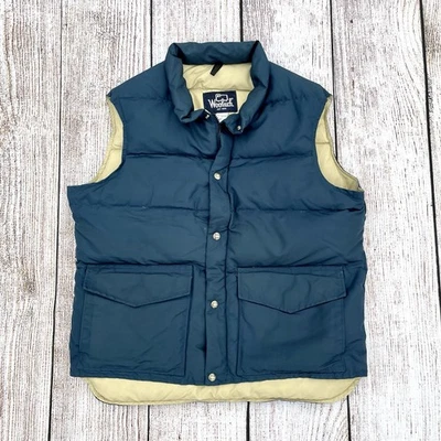 Chaleco Woolrich de Colección Para Hombres Grande Azul Plumón de Ganso Chaqueta acolchada aislada EE. UU. Foto 1 de 4