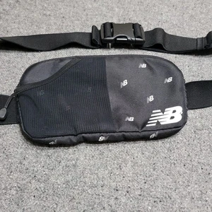 New Balance Fanny Pack Black White Buckle Flap Bag Adult Unisex Running Compact  - Picture 1 of 9