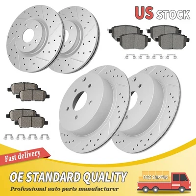 Керамическая тормозная колодка переднего заднего перфорированного тормоза ротора для Nissan Murano 2005-07 2012 - Изображение 1 из 4