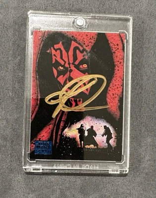 Star Wars Galaxy - Auto - Duel of The Fates - Topps - Ray Park - Gold Ink - COA - Image 1 of 4