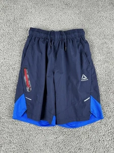 Reebok Running Athletic Shorts Mens Small Zip Pocket Stretch Reflective Gym Fitn - Picture 1 of 9